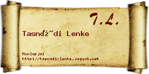 Tasnádi Lenke névjegykártya